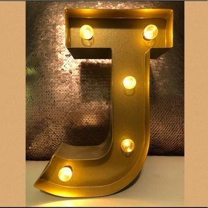 Light up Marquee J sign